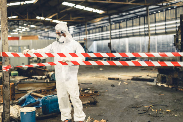 Professional Sewage Cleanup technician working in Five Points, FL